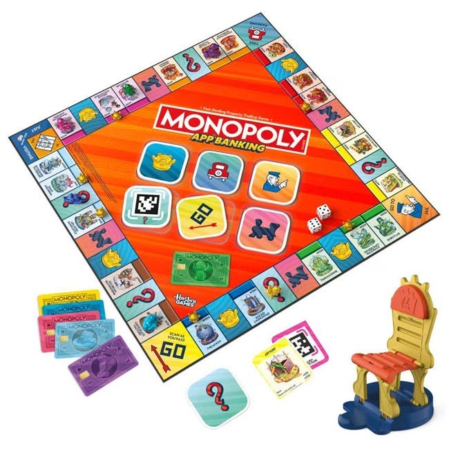 HASBRO MONOPOLY APP BANKING BOARD GAME