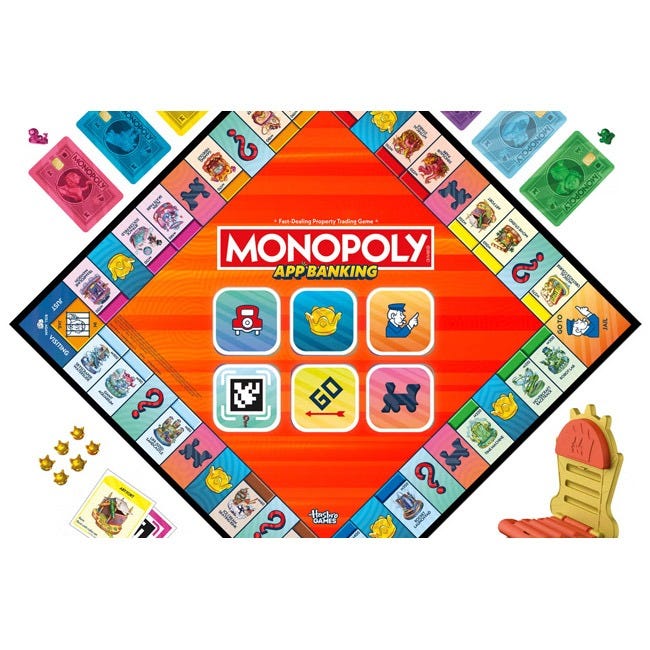 HASBRO MONOPOLY APP BANKING BOARD GAME