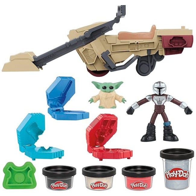 PLAYDOH STARWARS THE MANDALORIAN LAUNCHING SPEEDER PLAYSET
