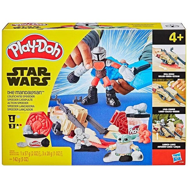 PLAYDOH STARWARS THE MANDALORIAN LAUNCHING SPEEDER PLAYSET