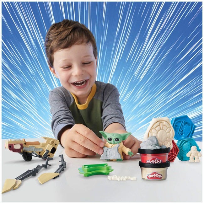 PLAYDOH STARWARS THE MANDALORIAN LAUNCHING SPEEDER PLAYSET