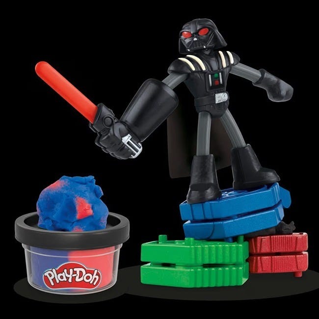 PLAYDOH STAR WARS SQUISH AND SLICE LIGHTSABERS ACTION FIGURE