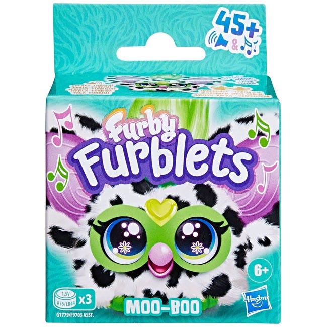 FURBY FURBLETS MOO-BOO COW MINI PLUSH TOY