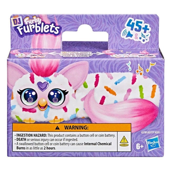 FURBY DJ FURBLETS BERRY-CUP-CAKE MINI ELECTRONIC PLUSH TOY