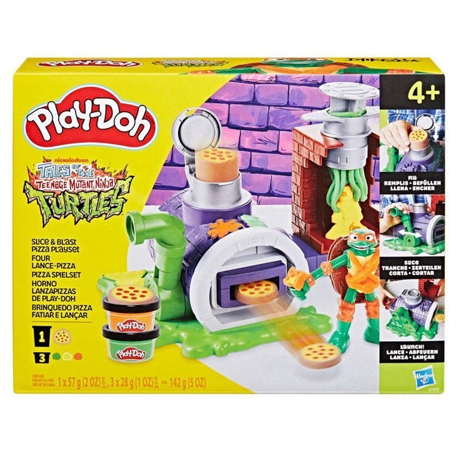 PLAYDOH TEENAGE MUTANT NINJA TURTLES SLICE AND BLAST PIZZA