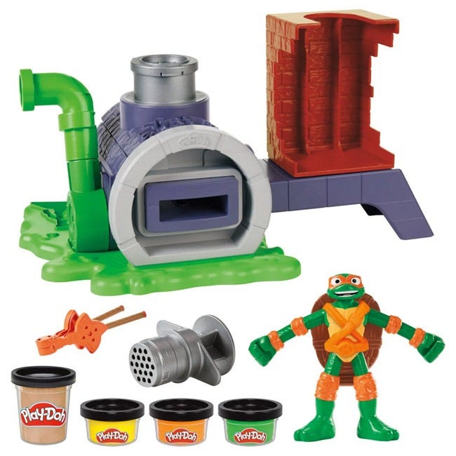 PLAYDOH TEENAGE MUTANT NINJA TURTLES SLICE AND BLAST PIZZA