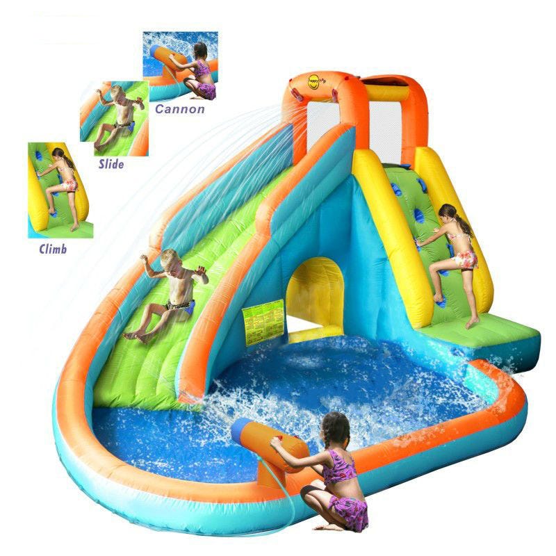 HAPPY HOP SLIDE WITH POOL AND CANNON WATER INFLATABLE