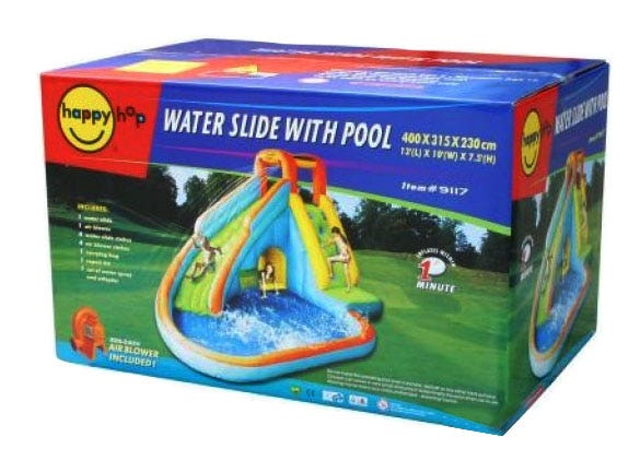 HAPPY HOP SLIDE WITH POOL AND CANNON WATER INFLATABLE