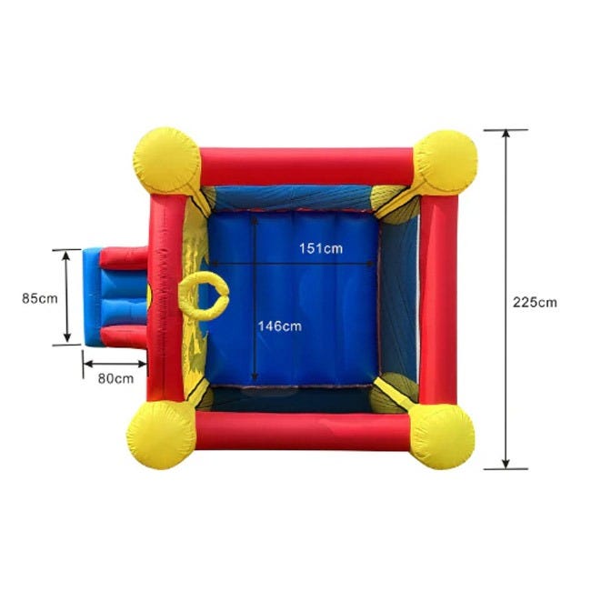 HAPPY HOP DINOSAUR SLIDE AND HOOP BOUNCER