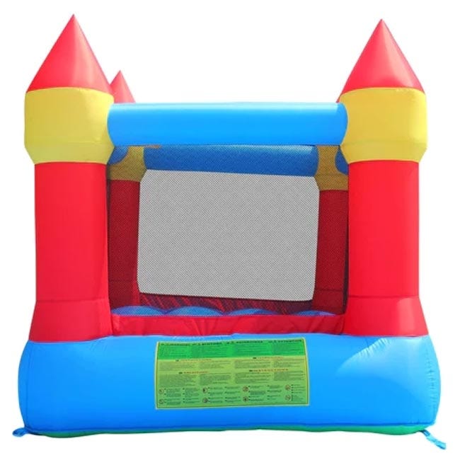 HAPPY HOP BOUNCY CASTLE WITH SLIDE AND HOOP