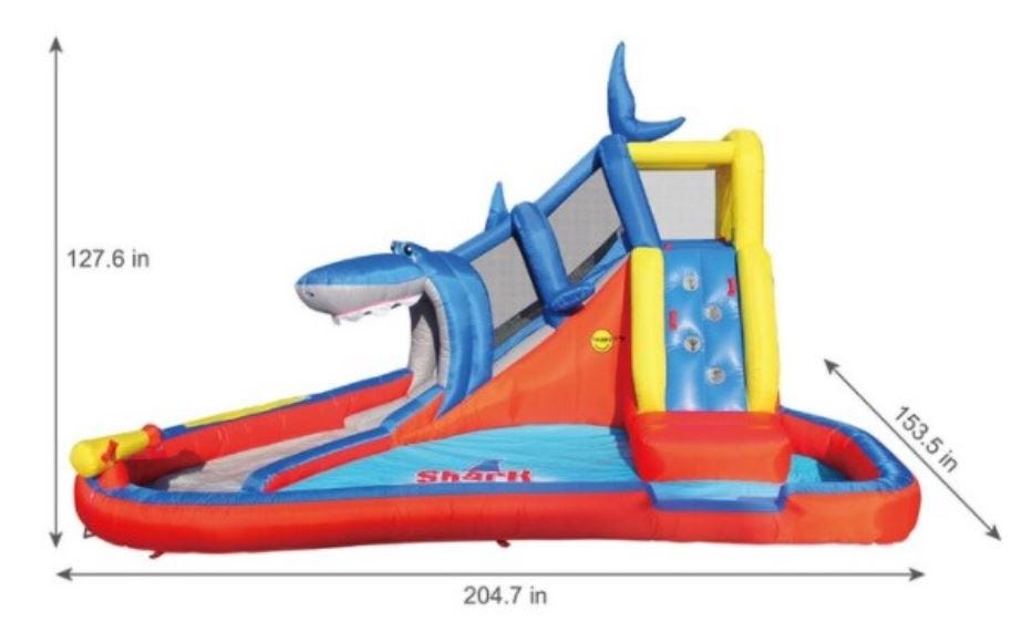 HAPPY HOP SHARK CAVE ADVENTURE WATER INFLATABLE