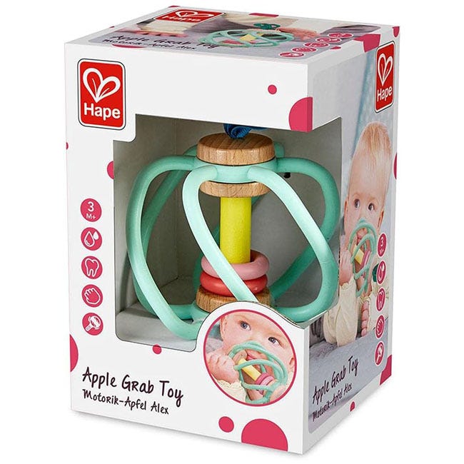 HAPE APPLE GRAB TEETHER BABY TOY