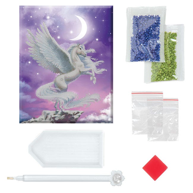 HINKLER LIGHT-UP CRYSTAL CANVAS - UNICORN IN MOONLIGHT