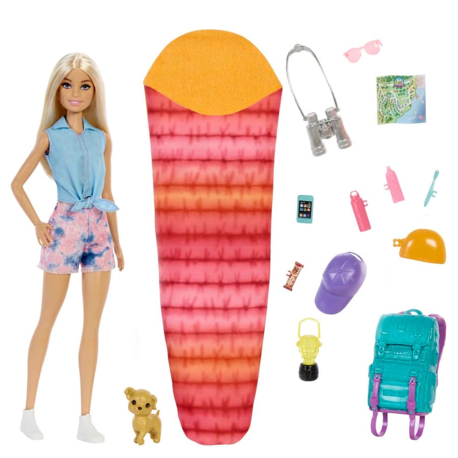 BARBIE MALIBU CAMPING DOLL WITH ACCESSORIES