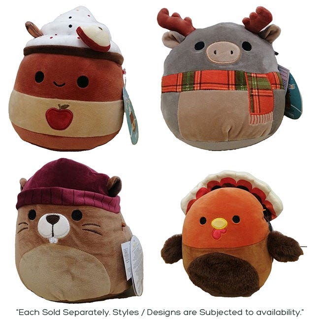 SQUISHMALLOWS 7.5-INCH LITTLE PLUSH HARVEST ASSORTED
