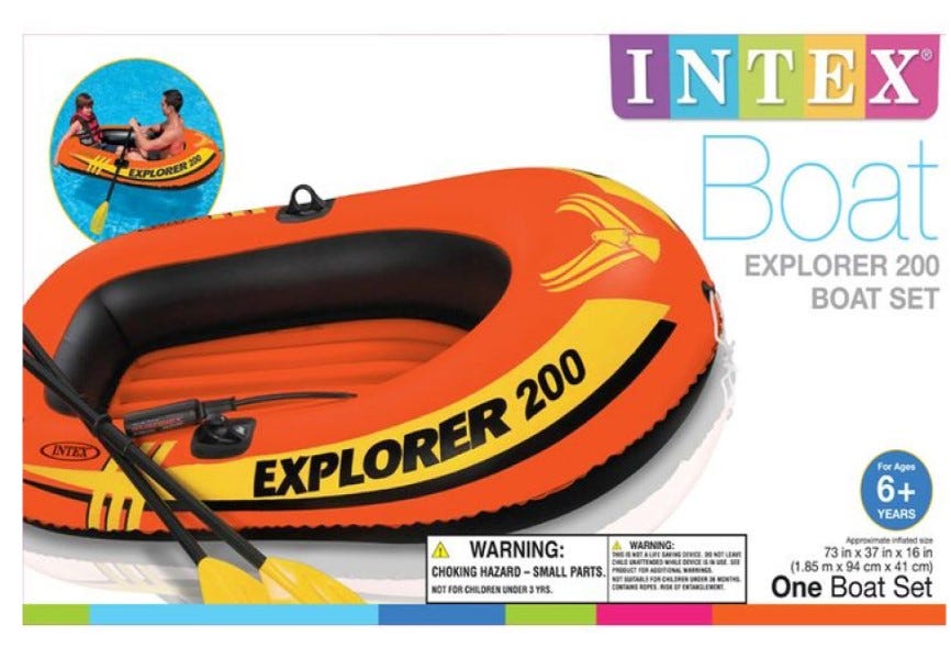 INTEX EXPLORERTM 200 BOAT SET 185CMX94CMX41CM