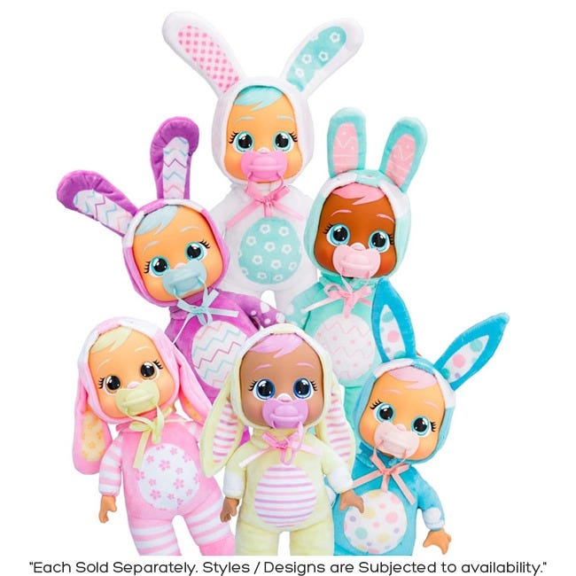 CRY BABIES BUNNIES TINY CUDDLES ASSORTED DOLL-908550