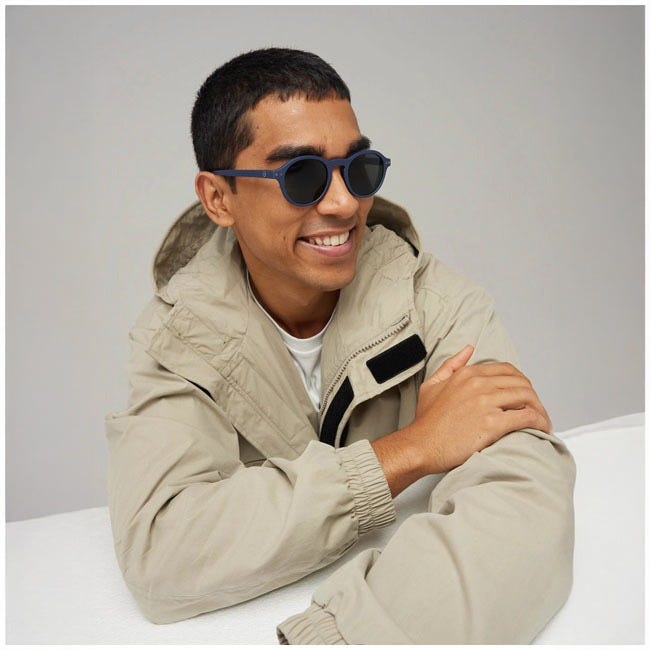 IZIPIZI F SUN FOLDABLE PANTOS  REGULAR SIZE NAVY BLUE