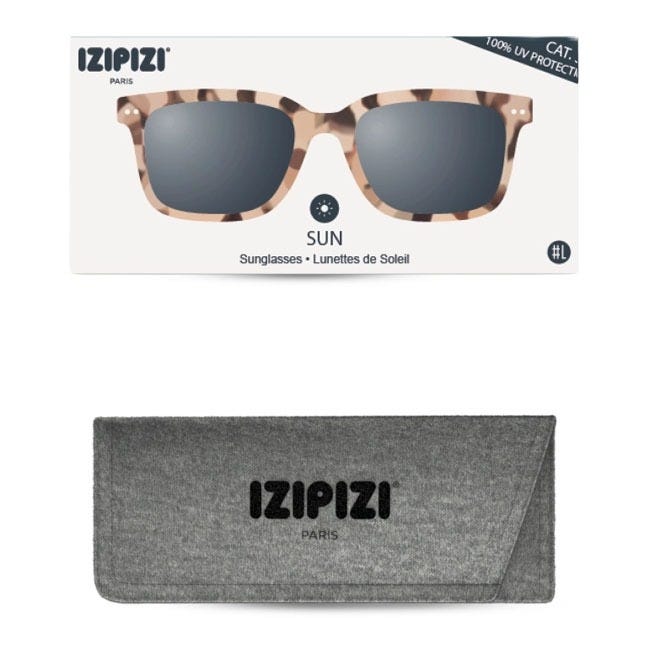 IZIPIZI L SUN LARGES RECTANGULAR  REGULAR SIZE LIGHT TORTOIS