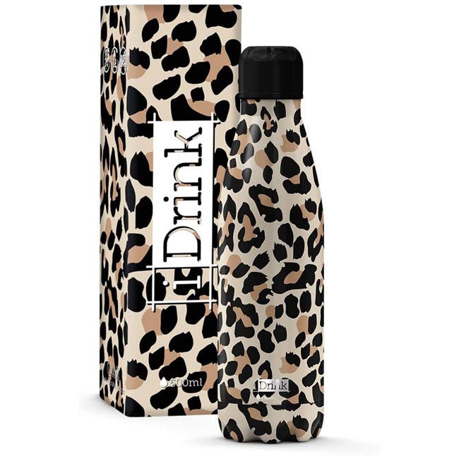 I-TOTAL THERMAL BOTTLE 500 ML LEOPARD PRINT