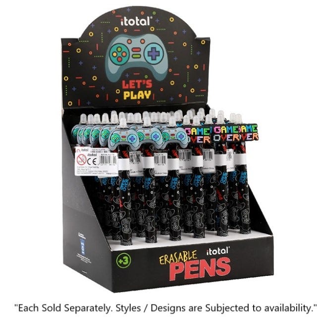 I-TOTAL ERASABLE PEN DISPLAY LET'S PLAY PER PIECE