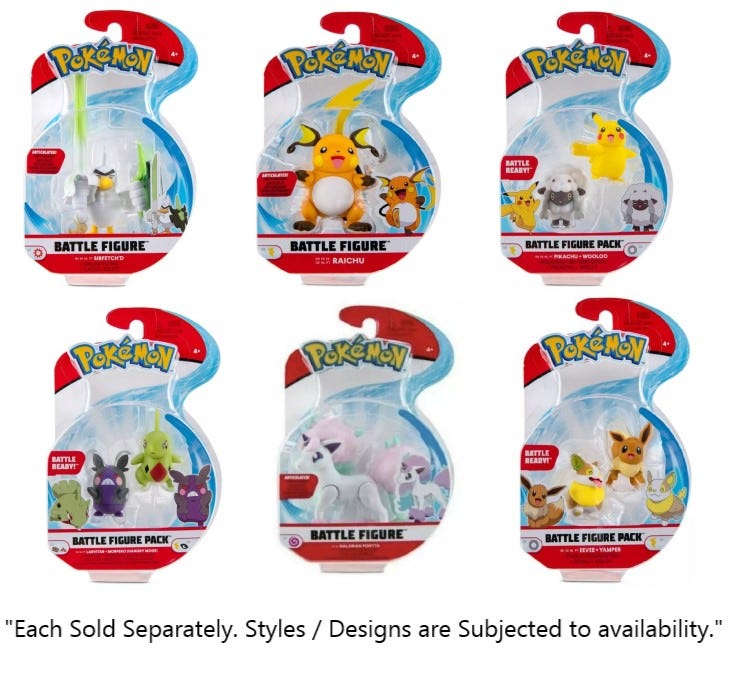 POKEMON BATTLE FIGURE PACK ASSORTED