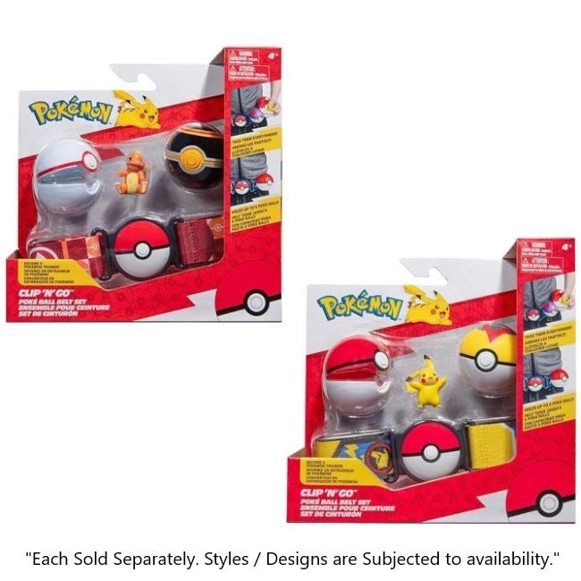 POKEMON CLIP N GO POKE BALL BELT ASST.