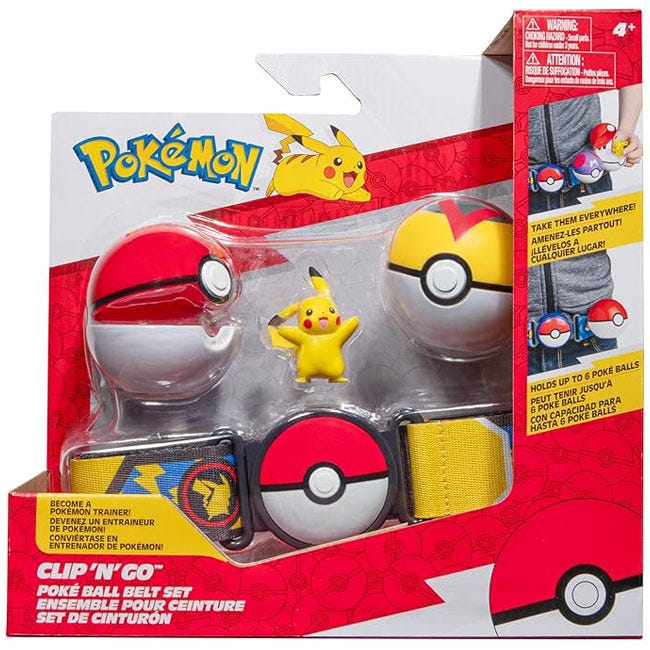POKEMON CLIP N GO POKE BALL BELT ASST.