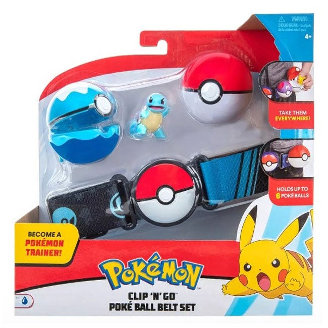 POKEMON CLIP N GO POKE BALL BELT ASST.