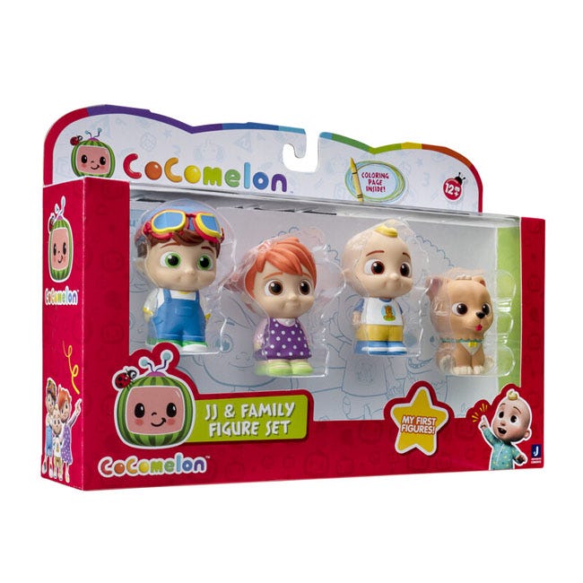 COCOMELON JJ AND FAMILY 4 FIGURE PACK