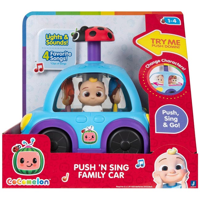 COCOMELON PUSH N SING FAMILY CAR