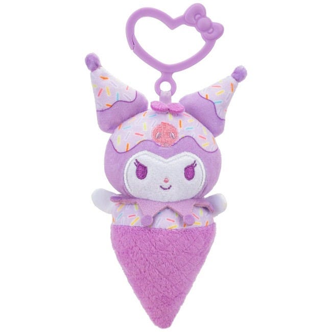 HELLO KITTY AND FRIENDS ICE CREAM KUROMI CLIP ON PLUSH