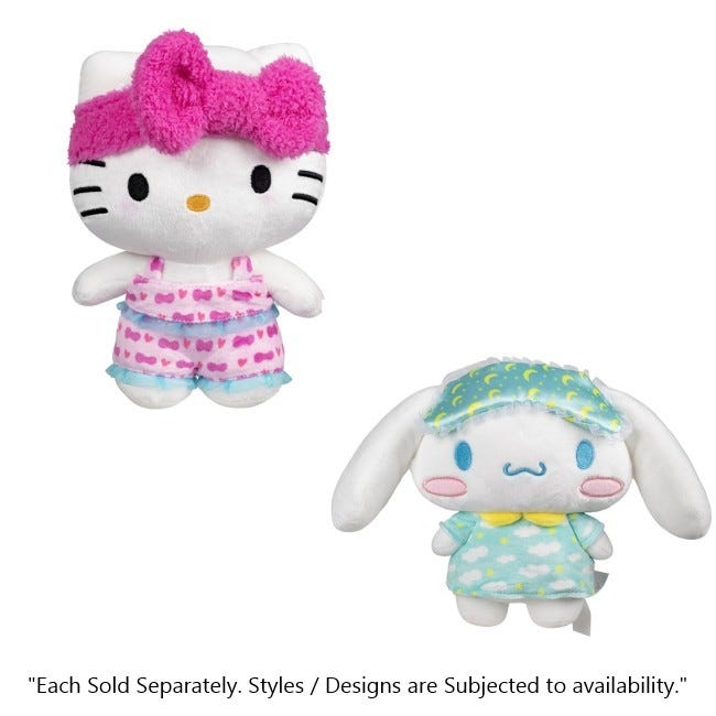 HELLO KITTY AND FRIENDS 8-INCH PLUSH ASSORTED