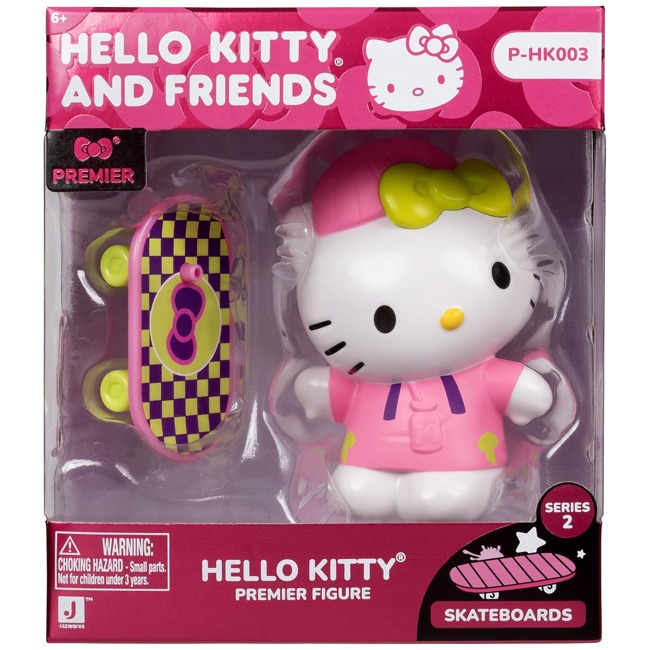 HK AND FRIENDS 4IN PREMIER HELLO KITTY FIG. WITH SKATEBOARD
