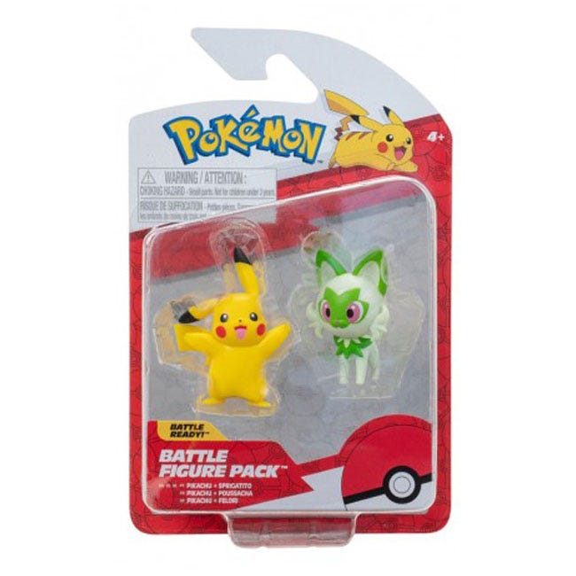 POKEMON PALDEA BATTLE FIGURE PACK - SPRIGATITO AND PIKACHU