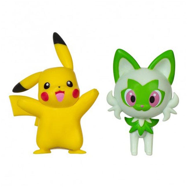 POKEMON PALDEA BATTLE FIGURE PACK - SPRIGATITO AND PIKACHU