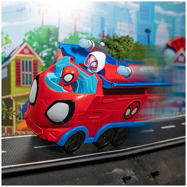 SPIDEY N FRIENDS WEB SPINNING HAULER TRANSFORMING VEHICLE
