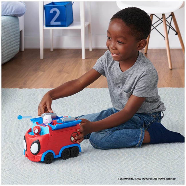 SPIDEY N FRIENDS WEB SPINNING HAULER TRANSFORMING VEHICLE