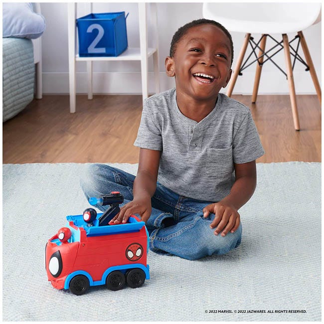 SPIDEY N FRIENDS WEB SPINNING HAULER TRANSFORMING VEHICLE