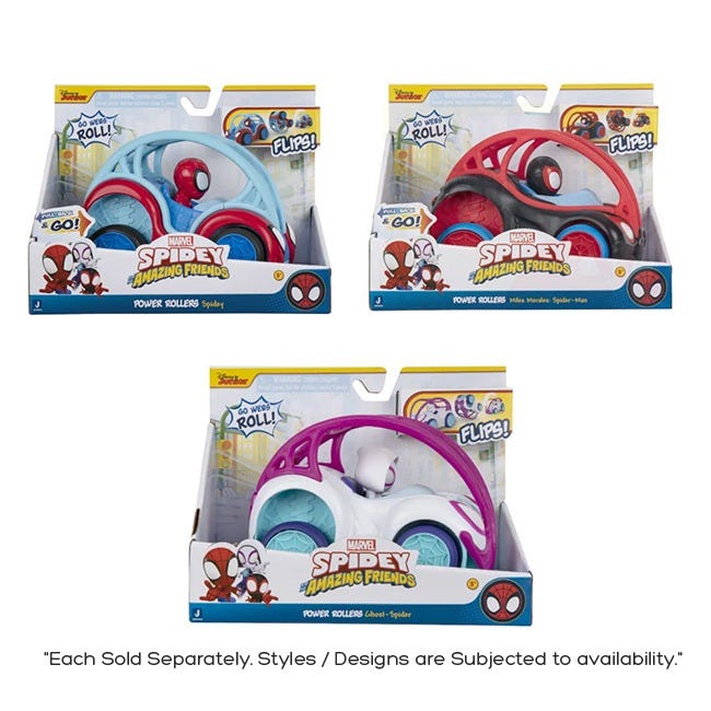 SPIDEY N FRIENDS VEHICLE POWER ROLLERS
