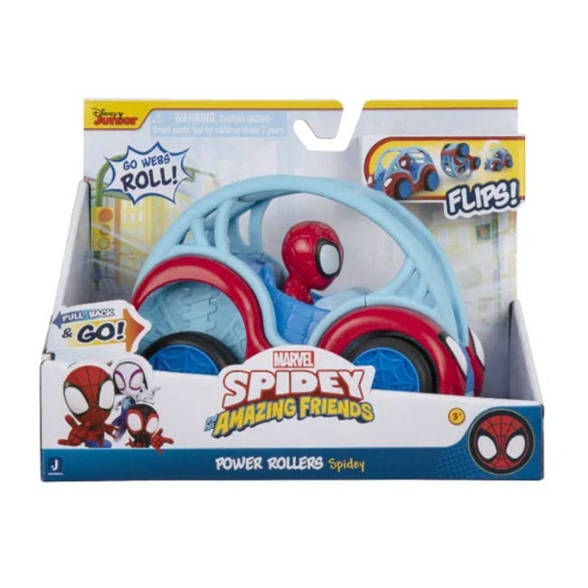 SPIDEY N FRIENDS VEHICLE POWER ROLLERS