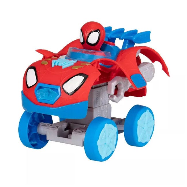 SPIDEY N FRIENDS MECH WEB CRAWLER TRANSFORMING 8IN VEHICLE