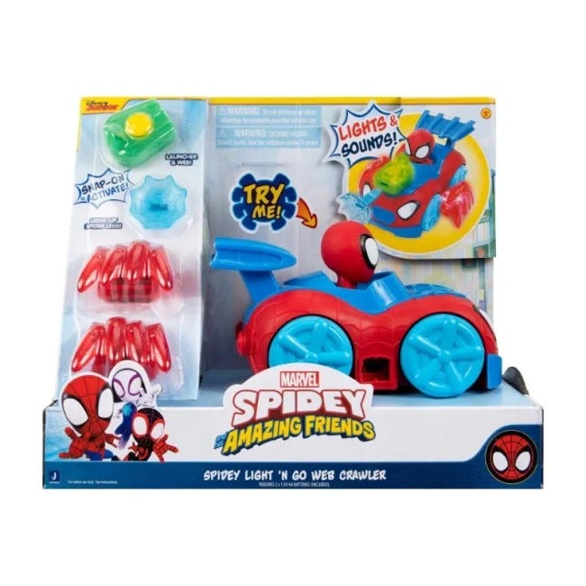 SPIDEY N FRIENDS CHARGE N GO WEB CRAWLER PLAYSET