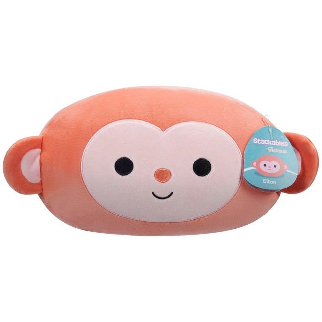 SQUISHMALLOWS 12-INCH ELTON PEACH MONKEY MEDIUM PLUSH TOY