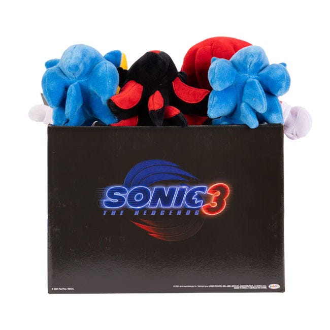 SONIC 3 MOVIE BASIC 9IN PLUSH ASSORTED