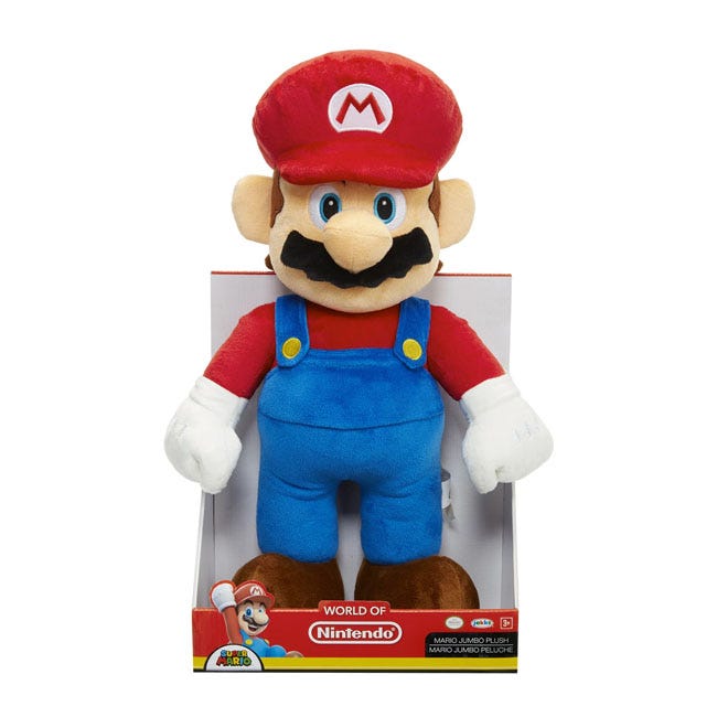 SUPER MARIO JUMBO BASIC PLUSH - MARIO