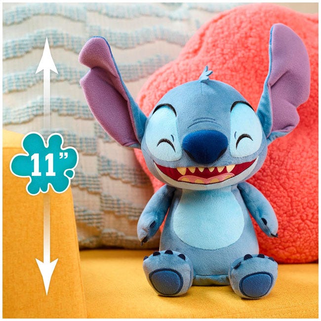 DISNEY STITCH 11-INCH CRACK ME UP FEATURE PLUSH