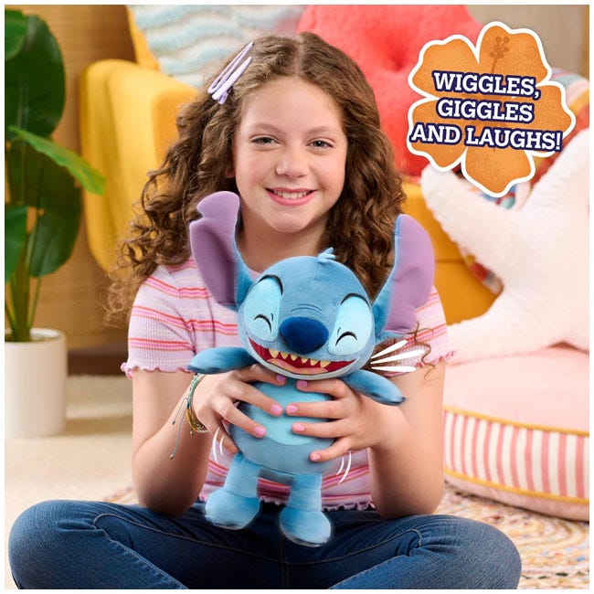 DISNEY STITCH 11-INCH CRACK ME UP FEATURE PLUSH