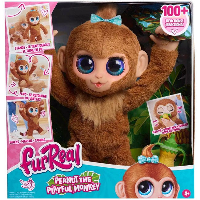 FURREAL PEANUT INTERACTIVE PLAYFUL MONKEY