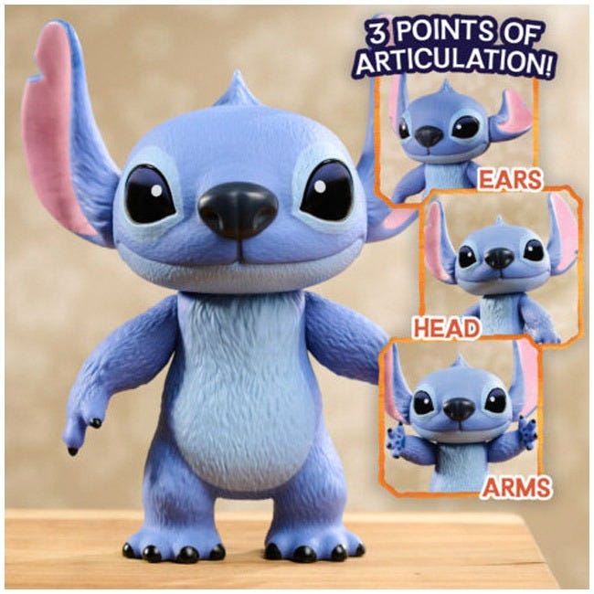 DISNEY STICH LIVE ACTION LARGE LIFE VINYL FIGURE